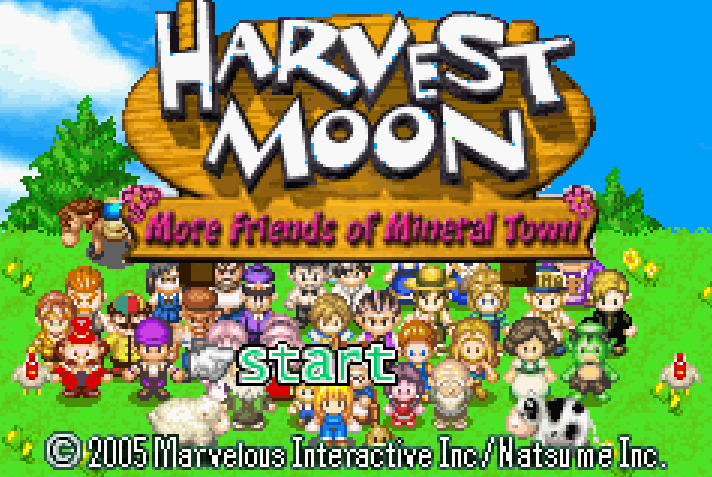 Harvest Moon More Friends of Mineral TownTitle Screen